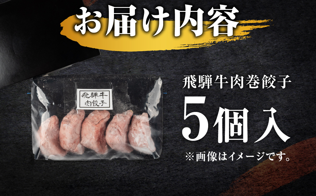 贅沢！飛騨牛 肉巻餃子 5個 餃子 ぎょうざ ギョウザ 飛騨牛 a5 赤身 もも モモ 肉 スライス 和牛 黒毛和牛 国産 冷凍 総菜 ごはん 晩酌 のお供に お取り寄せ オリジナル 冷凍 [mt1826] 15000円
