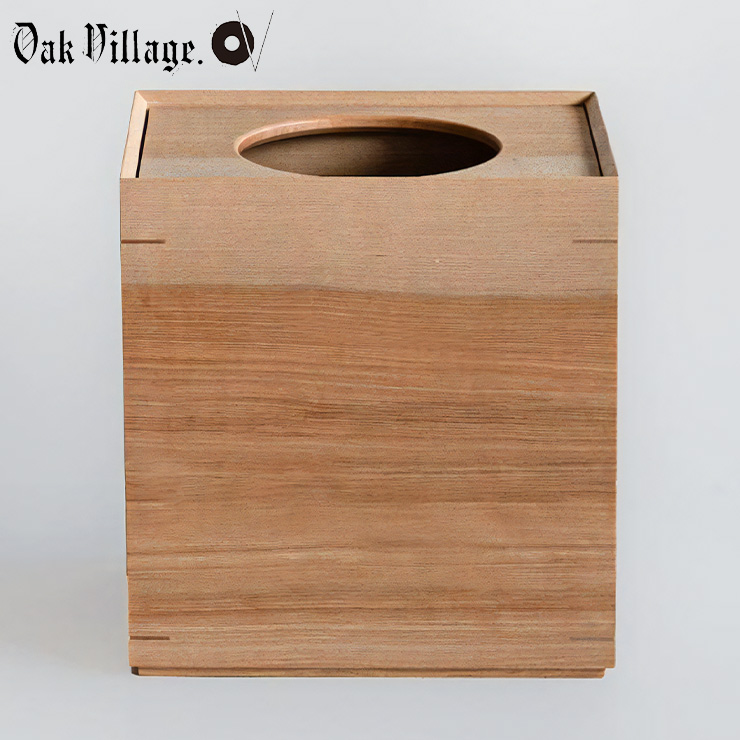 [オークヴィレッジ] ダストボックス [0964]  国産 木製 ゴミ箱 ごみ箱 雑貨 木製雑貨 インテリア おしゃれ 可愛い スリム フタなし 北欧 国産材 天然 無垢材 ナチュラル [mt1568]