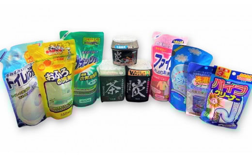 ［生活応援］日用品セットA｜消臭剤 洗濯洗剤 お風呂用洗剤 トイレ用洗剤 ハンドソープ パイプクリーナー 洗濯槽クリーナー [0643]