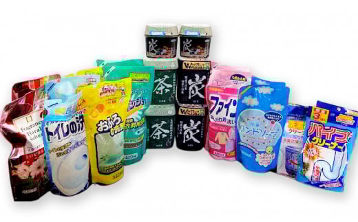 ［生活応援］日用品セットB｜消臭剤 洗濯洗剤 お風呂用洗剤 トイレ用洗剤 ハンドソープ パイプクリーナー 洗濯槽クリーナー[mt1142]