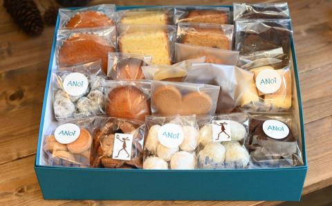 ANoi 焼き菓子セット 16種　21個入り（クッキー,ブレッド,パウンド,フィナンシェ,マドレーヌ,スノーボール,ディアマン) 洋菓子 お菓子 焼菓子 贈答 ギフト【55-3】 焼菓子セット 16種