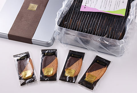 下呂ショコラ煎餅   ビター  ギフト缶　56枚　個包装【6-3】