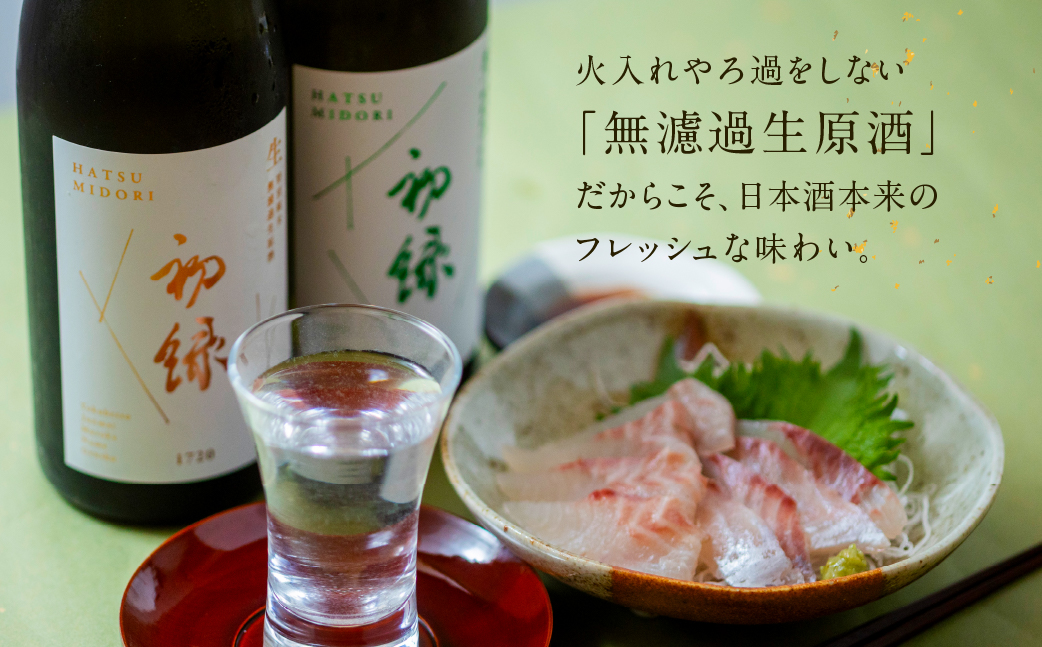  初緑 無濾過生原酒セット（純米吟醸無濾過生原酒:720ml ,特別純米無濾過生原酒:720ml）【16-22】