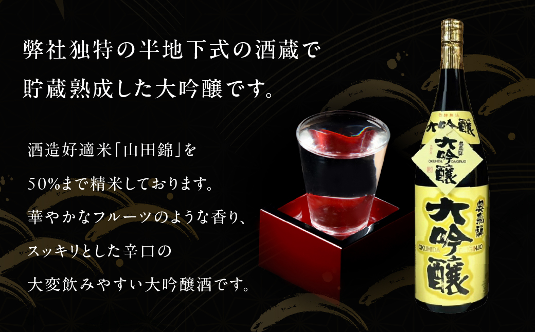 奥飛騨 大吟醸 OD-50（1.8L 1本）贈答 日本酒 奥飛騨酒造 下呂温泉 【16-5】