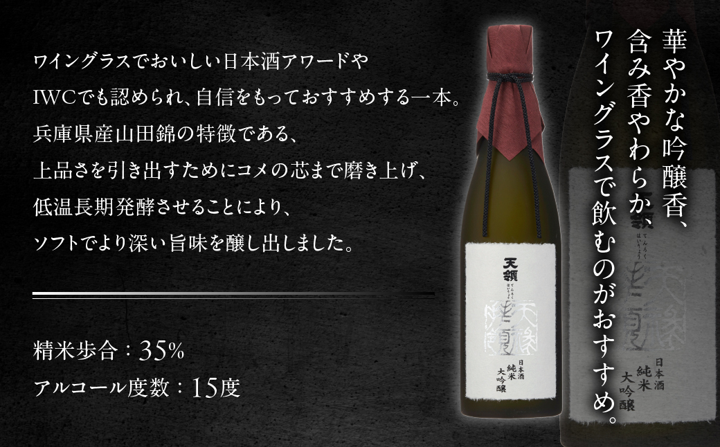 【天領酒造】純米大吟醸 天禄拝領 （720ml×1本）酒 お酒 下呂温泉 日本酒【2-30】