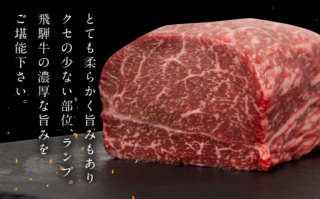 飛騨牛 ランプブロック 500g 国産 牛肉 ブランド牛 らんぷ 牛 お肉 おにく 塊肉 おすすめ 【冷凍配送】【22-39】 飛騨牛ランプブロック　500g