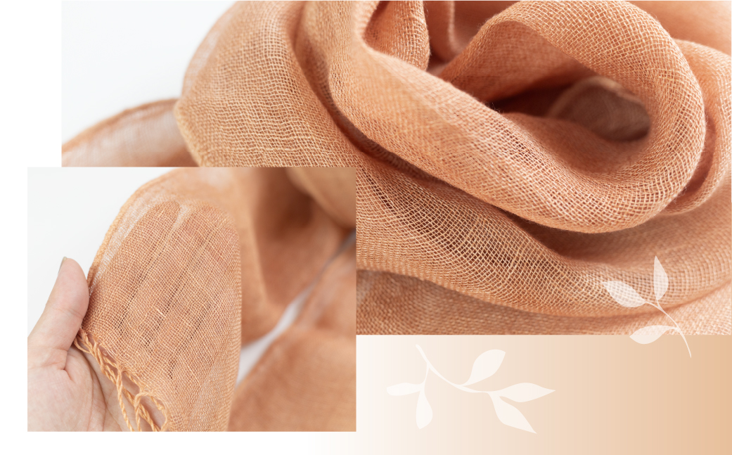 【スカーレット】【受注制作】草木染ヘンプストール【ギフト包装】ストール プレゼント ギフト 贈り物 こだわり 母の日 染物 シンプル ヘンプ【77-4【4】】 【スカーレット】 幅 約24-26cm × 長さ 約163-165cm × 房 約8cm