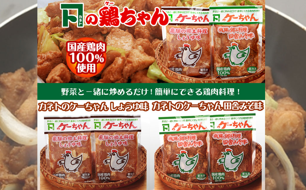 ケーちゃん10個入り(みそ味・しょうゆ味　各5個)けいちゃん 鶏ちゃん ケイちゃん 鶏肉 味付け 味付き 焼くだけ 簡単調理 下呂市 けーちゃん ケーちゃん【8-1】