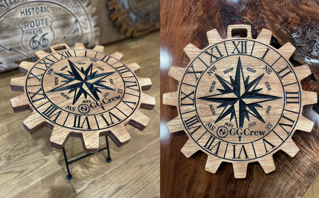 【チーク】サイドテーブル Compas コンパス（1台）（幅 430mm×奥行 430mm×高さ 380mm）机 テーブル 彫刻 キャンプ 軽量 天然木 折り畳み【GGCrew】【93-13【2】】