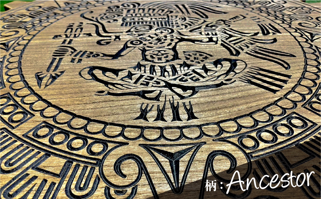 【ウォルナット】スプリットテーブル　Ancestor アンセスター（1台）【専用袋付き】（幅 860mm×奥行 860mm×高さ 400mm）机 テーブル 彫刻 キャンプ コンパクト 木目 軽量 アウトドア おしゃれ【GGCrew】【93-9【1】】