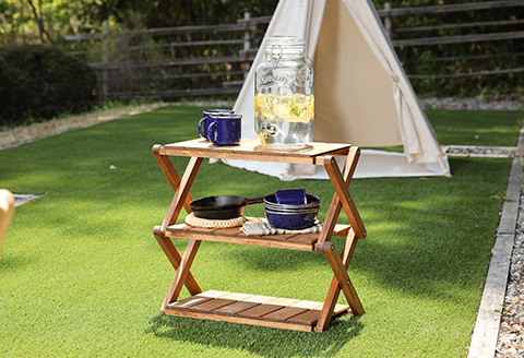 折りたたみシェルフ（高さ50cm 幅53cm 奥行27cm）棚 収納 折り畳み アウトドア 持ち運び コンパクト キャンプ【62-18】