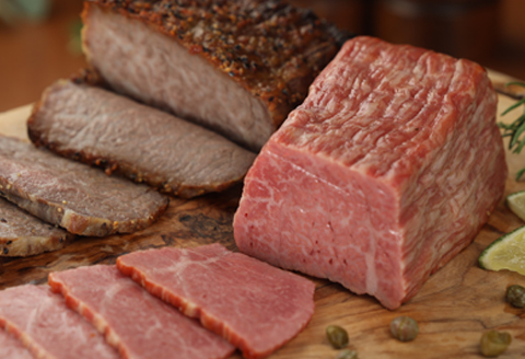 【飛騨 味職人】飛騨牛 ローストビーフ約300g　飛騨牛焼きハム約300gセット  【57-5】