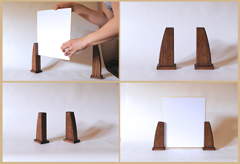 木の色紙スタンド 高さ 150mm (15cm)【広葉樹・着色オイル仕上げ】木製 書道 絵画 サイン 記念品 プレゼント ギフト 和室 床の間 玄関 インテリア 和風【大鹿野工房】【89-14】 木の色紙スタンド 高さ 150mm (15cm)