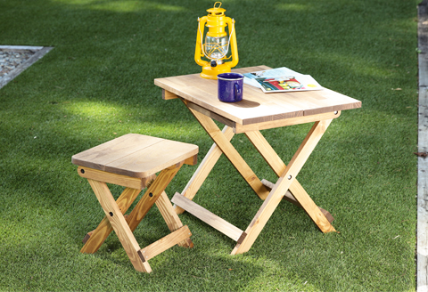 折りたたみテーブル（高さ46cm 幅60cm 奥行45cm）机 アウトドア 折り畳み 持ち運び キャンプ テーブル 木【62-15】