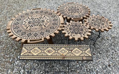 インディアンハンガー天板Mサイズ（1台）（幅 810mm×奥行 200mm×高さ 18mm）キャンプ アウトドア 【GGCrew】机 テーブル 台 ジージークルー【93-1】