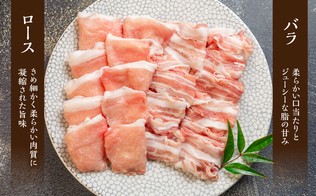 飛騨納豆喰豚ロース（400g）ばら（350g）しゃぶしゃぶセット 計750g  豚肉 なっとく豚【11-5】【冷凍】