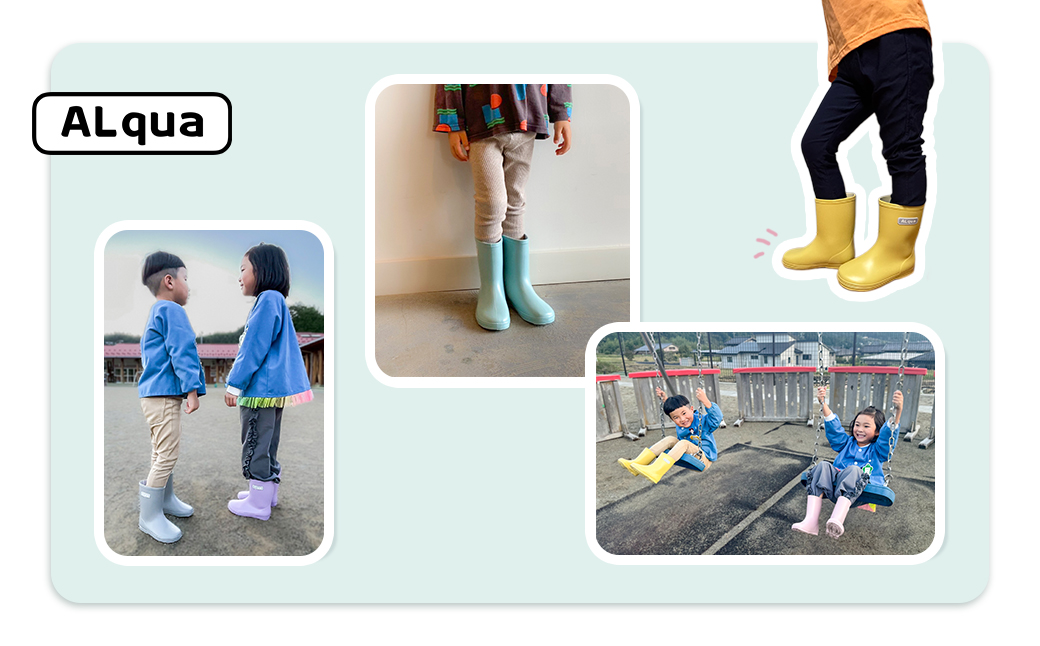 【くすみブルー】子ども用 長靴（サイズ16cm）ミドル丈 高さ 16.5cm くすみカラー ながぐつ レインブーツ キッズ 子供 16センチ 子供用 日本製 下呂市【アルクア飛騨】【112-12【2】】 【くすみブルー】 16cm