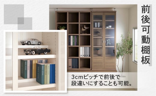 【キャナルオーク】コミックキャビネット VCC-75（W743 D327 H1800mm）棚 本棚 収納 完成品 木目【46-33【6】】 キャナルオーク