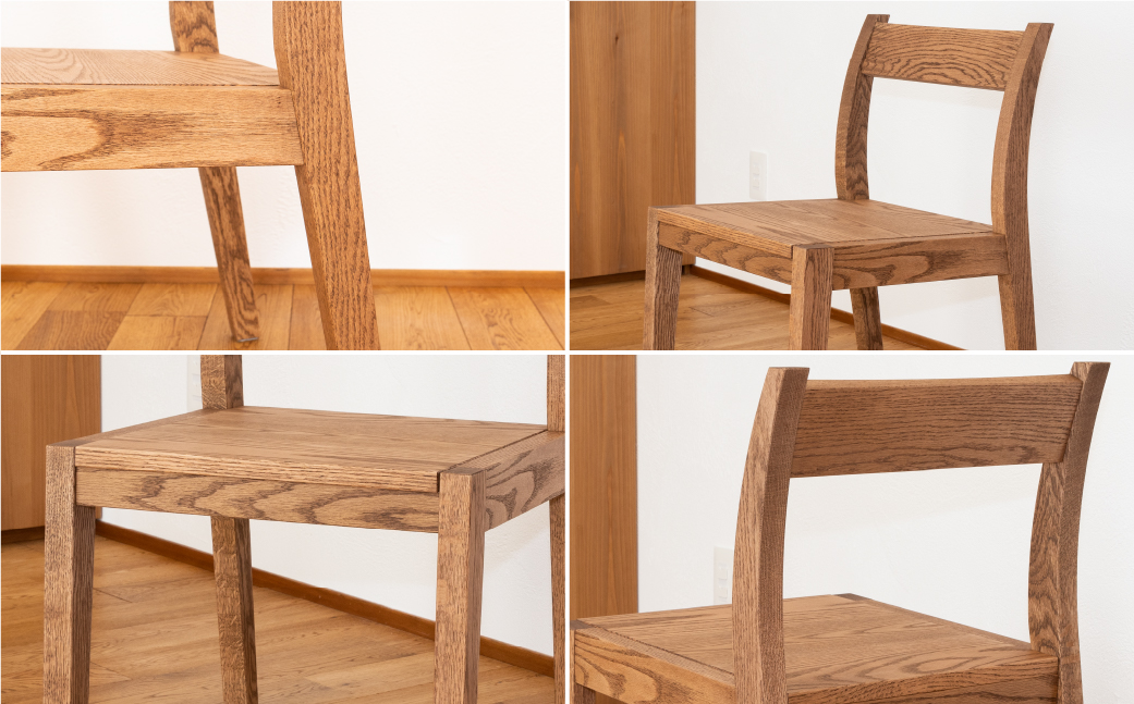 【ラテ】チェアー（高さ 74cm 幅 45cm 奥行 50cm 座面高さ 43cm） シンプル 椅子 いす イス 楢 ナラ【62-24【4】】