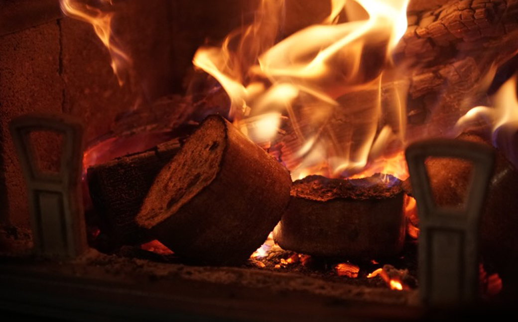 バイオフレア（14個+焚きつけ材 約10kg）×1箱 キャンプ 焚火 アウトドア バイオコークス 固形燃料 たき火 サウナ 焚き付け材 焚き付け BBQ 暖炉 バーベキュー【AEJ株式会社】【109-1】