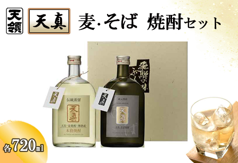 【天領酒造】「天真」麦・そばセット  麦焼酎 蕎麦焼酎 （各 720ml×1本） 焼酎 お酒 下呂温泉【2-21】