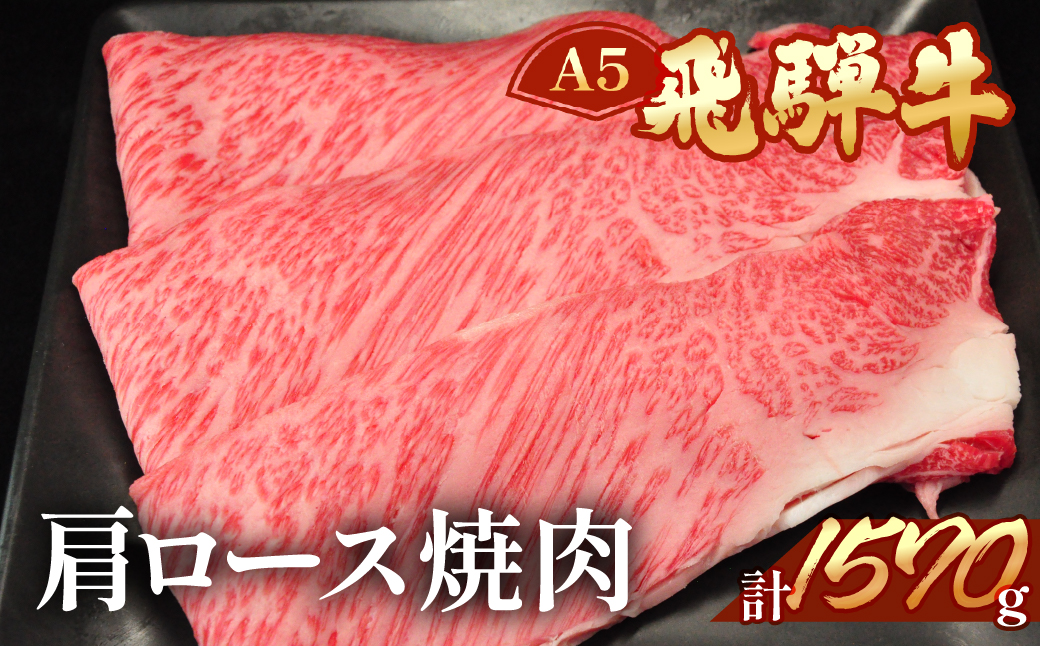 【冷凍】飛騨牛肩ロース焼肉セット 1570g 焼き肉 牛 牛肉【11-47】