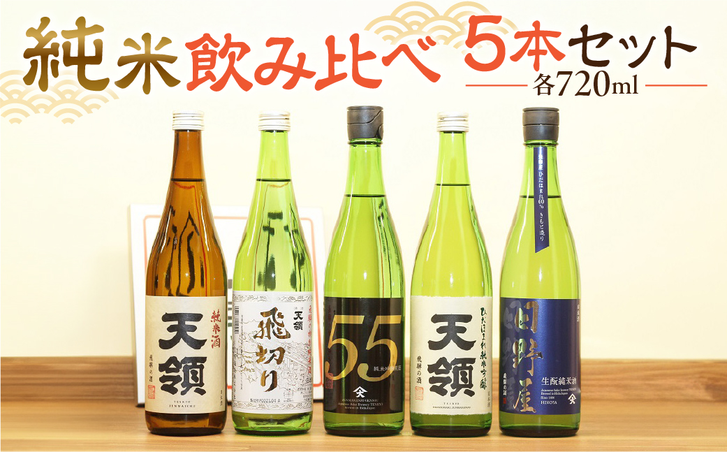 【天領酒造】「純米　飲みくらべ」Dセット お酒 日本酒 下呂温泉【2-15】