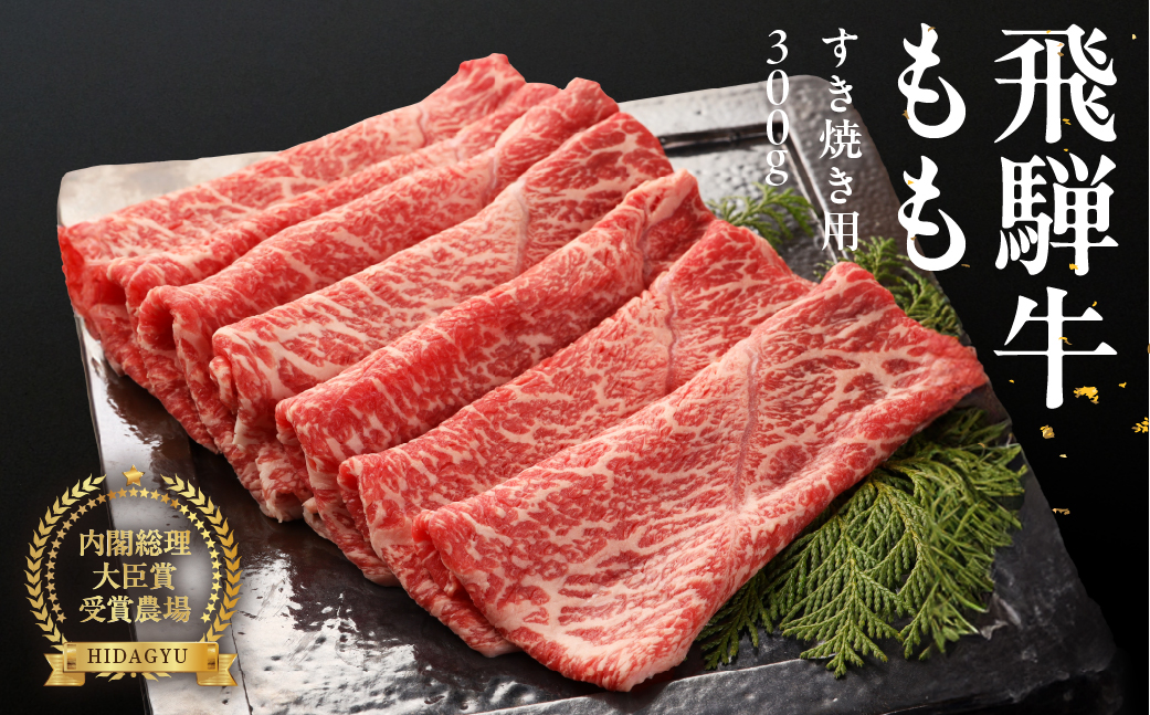 【冷凍】飛騨牛ももすき焼  300g  牛肉 国産 ブランド牛【22-4】