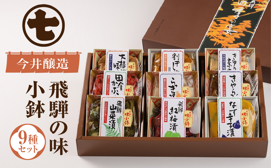 飛騨の味小鉢セット（９種類のお漬物やお惣菜の詰合せ）贈答 ギフト おかず 漬け物【3-3】