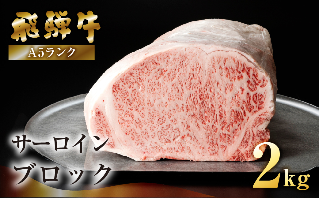 【最高級】飛騨牛A5ランク サーロインブロック 2kg（真空冷蔵） 贈答 ギフト 牛肉 牛 サーロイン ステーキ 飛騨牛 下呂市 ブランド牛【39-44】 2kg