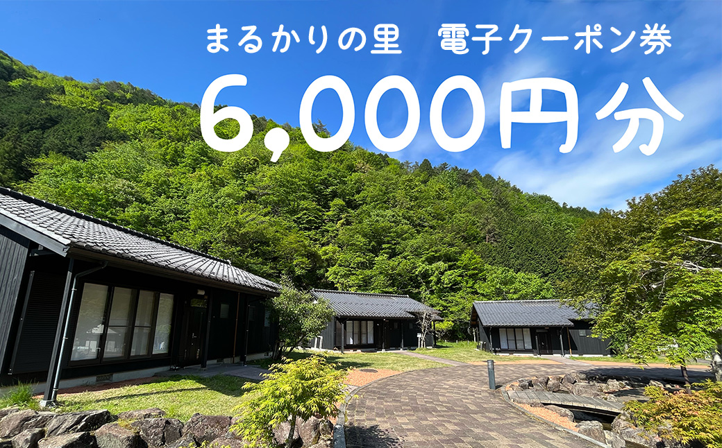 【電子クーポン券】まるかりの里キャンプ場 宿泊利用（6,000円分）下呂市 アウトドア バーベキュー 割引券 宿泊 クーポン まるかり 宿泊券 利用券 電子クーポン 電子【75-5】