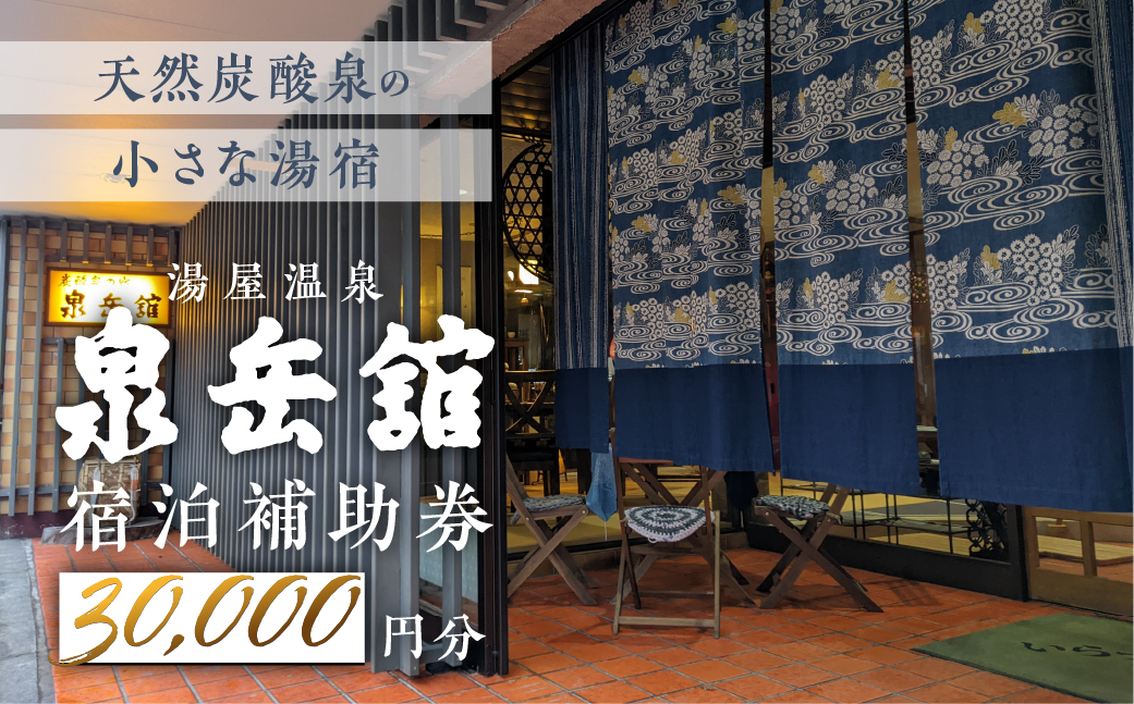 湯屋温泉 【泉岳舘】宿泊補助券（30,000円分）旅館 温泉 旅行 下呂市 宿泊券【a029-3】 【泉岳舘】宿泊補助券（30,000円分）