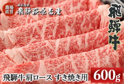 [冷凍]飛騨牛肩ロース 600g(すき焼き用)牛肉 国産 ブランド牛 [22-19[2]