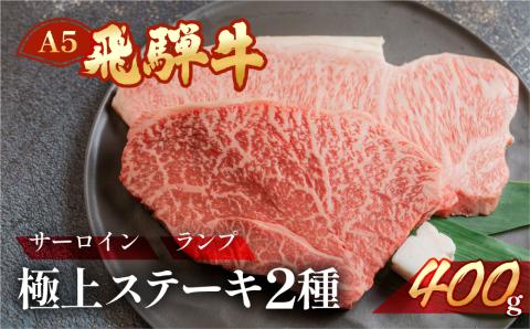 A5飛騨牛サーロイン・ランプステーキ 約200g(計約400g) サーロイン らんぷ[冷凍]飛騨牛 牛肉 赤身 ブランド牛 肉ギフト ランプ ステーキ[11-1025]