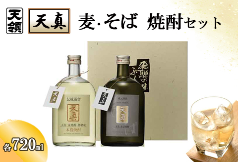 [天領酒造]「天真」麦・そばセット 麦焼酎 蕎麦焼酎 (各 720ml×1本) 焼酎 お酒 下呂温泉[2-21]