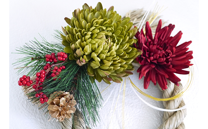 迎春萌黄しめ飾り②