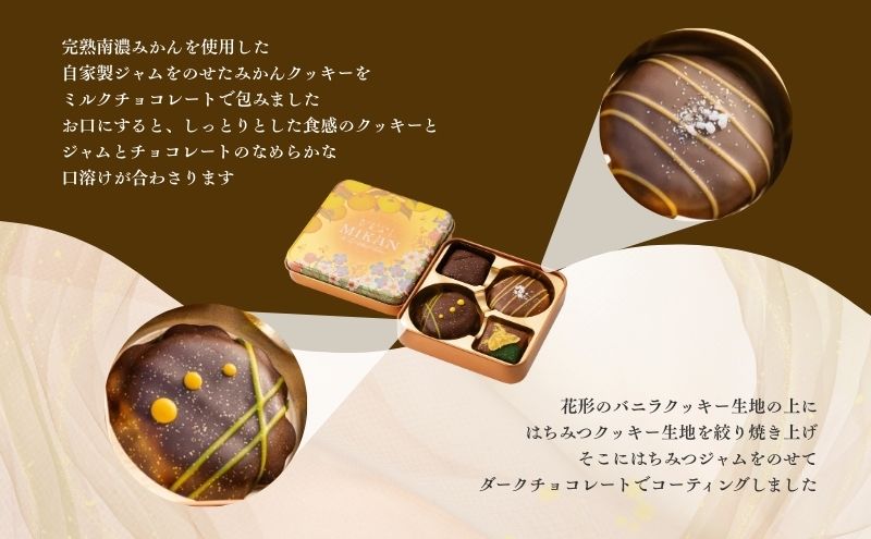 南濃みかんショコラセレクション(2缶) フールセック・小缶 菓子 お菓子 焼き菓子 セット 詰め合わせ チョコレート クッキー ショコラ 岐阜 海津市