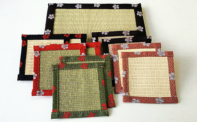 HANA咲く畳コ－スタ－花台ブラウンセット