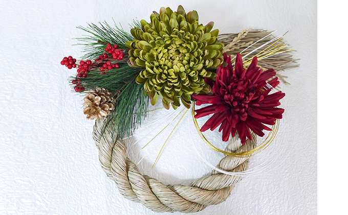 迎春萌黄しめ飾り②