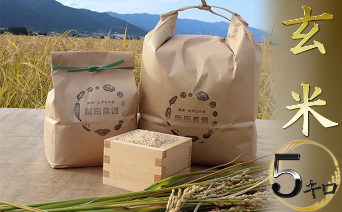 無農薬・無化学肥料　循環農法で育てた昔ながらのハツシモ　玄米5キロ