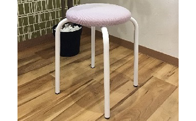 スイーツカラーのミニスツール（イス）　ペールライラック