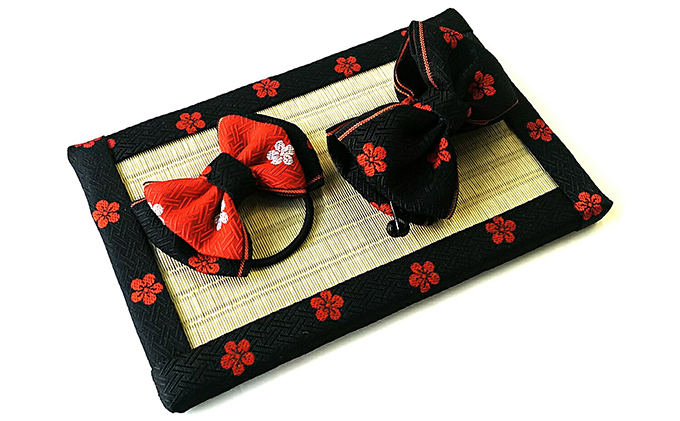 畳縁アクセサリ−縁結びセット（ブラック） 民芸品 工芸品