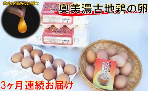 神代の味の再現　奥美濃古地鶏の卵【3ケ月連続お届け】