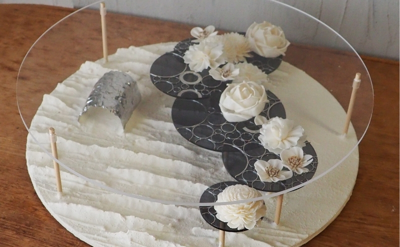 ウォールデコ/サークル(3) インテリア オリジナル 立体インテリア 壁 装飾 花 フラワー アクリル 金属  おしゃれ ギフト プレゼント 岐阜県 海津市