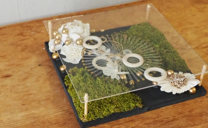 ウォールデコ/スクエア(2) インテリア オリジナル 立体インテリア 壁 装飾 花 フラワー ウッド  おしゃれ ギフト プレゼント 岐阜県 海津市