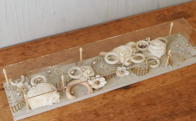 ウォールデコ/レクダングル(2) インテリア オリジナル 立体インテリア 壁 装飾 花 フラワー 釘 糸 おしゃれ ギフト プレゼント 岐阜県 海津市