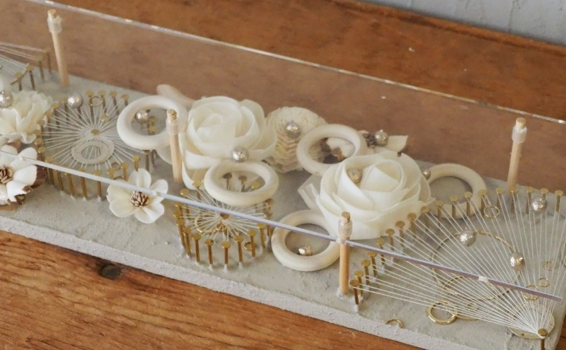 ウォールデコ/レクダングル(2) インテリア オリジナル 立体インテリア 壁 装飾 花 フラワー 釘 糸 おしゃれ ギフト プレゼント 岐阜県 海津市