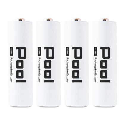 ニッケル水素電池Pool-プールー(単3形充電池4本+4ポート充電器)セット