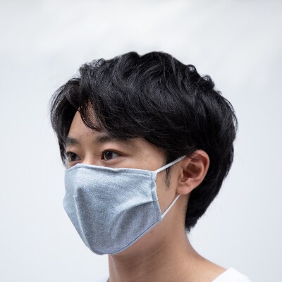 高機能デニム柄マスク(2枚)＆高機能素材折りたたみデニム柄エコバッグ(1個)　Aセット