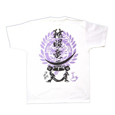 戦国武将Tシャツ 伊達政宗(ホワイト,XLサイズ)